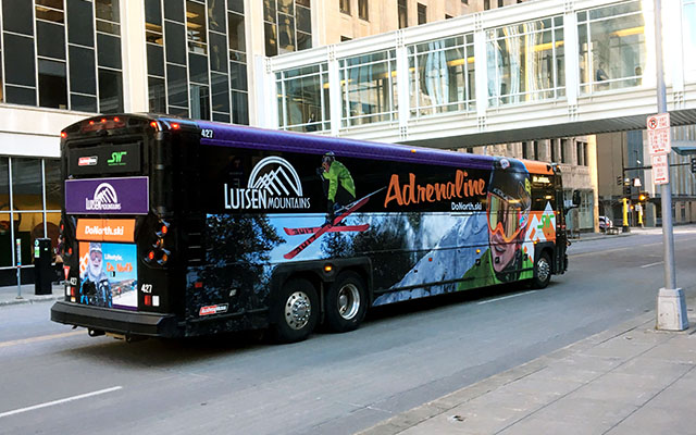 bus wrap advertising in the Twin Cities