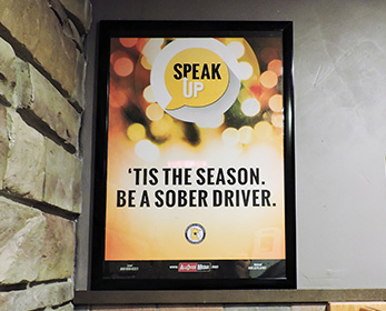 A PSA poster to discourage drinking and driving