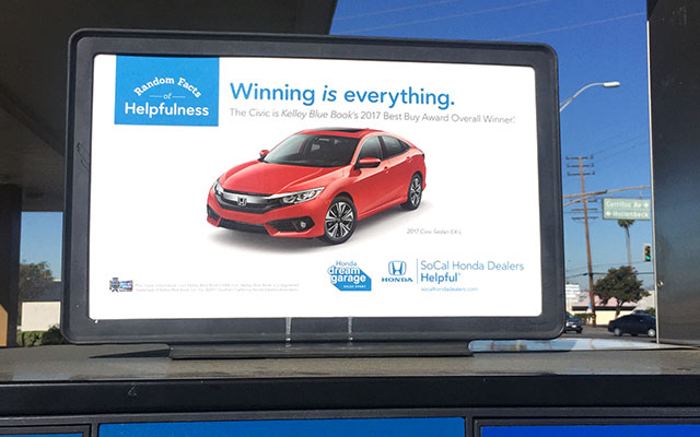 A Honda Accord advertisement poster
