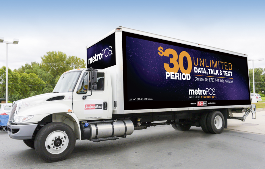 Digital mobile billboard truck for Metro PCS