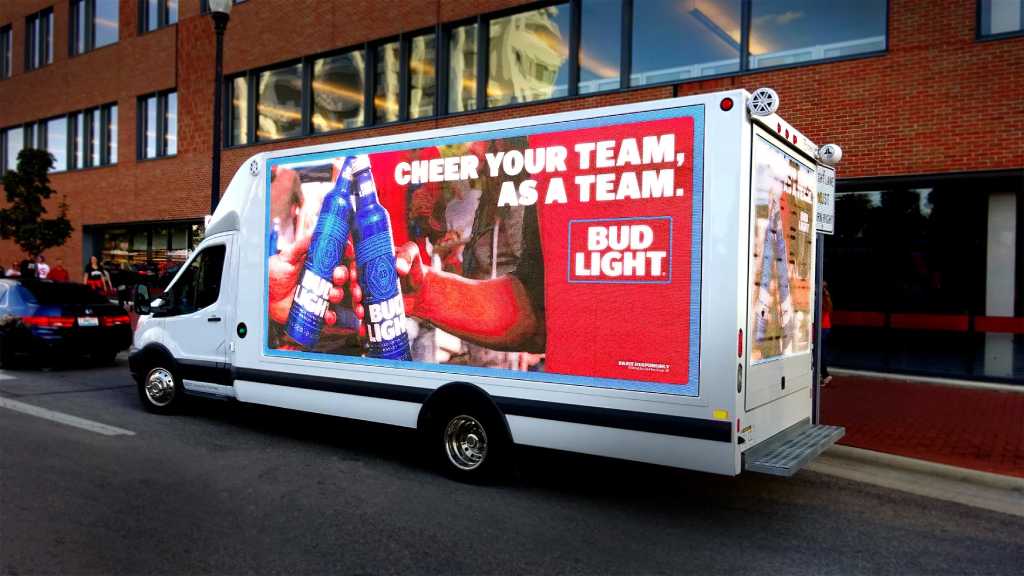 Digital Mobile Billboard truck in city
